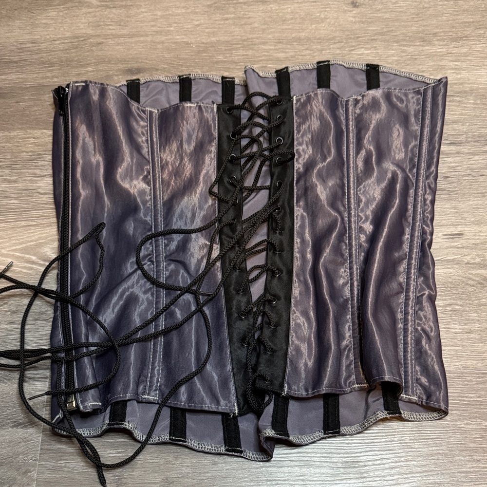 Subversive Metallic Iridescent Purple Corset - Picture 2 of 9